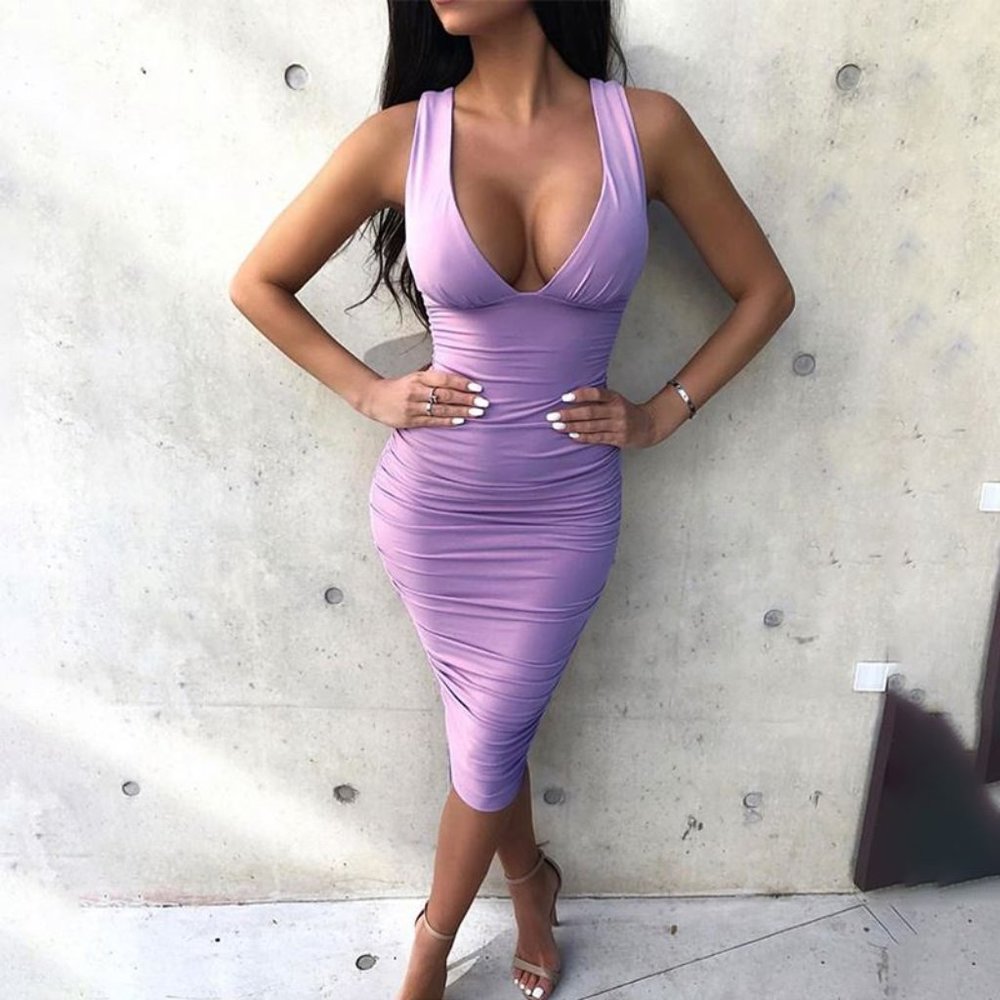 Sexy Lavender Evening Dress